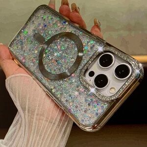 Sparkling Silver Glitter Phone Case